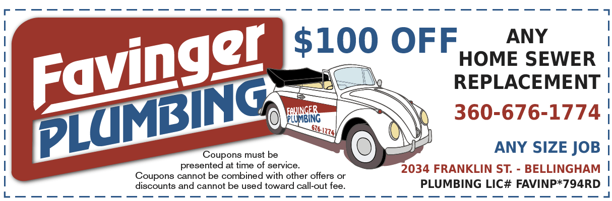 Fav Coupons Sewer | Bellingham Plumber | Favinger Plumbing